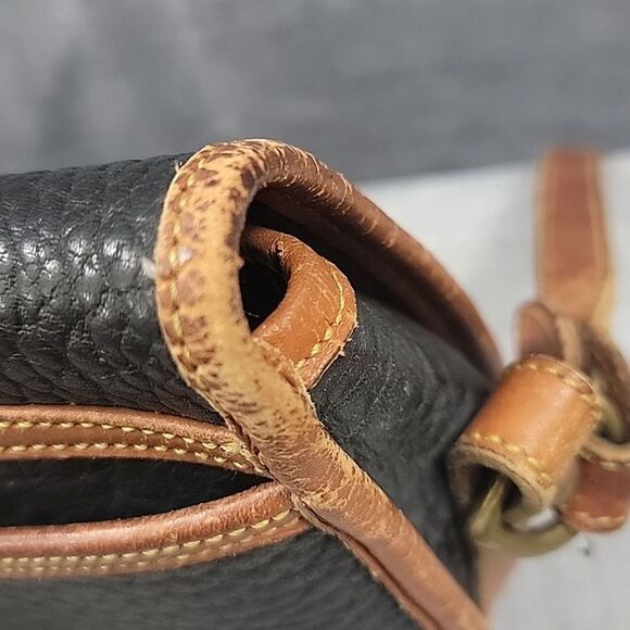 Dooney & Bourke Vintage Pebbled Leather Black Equestrian Cross-body Shoulder Bag - Picture 9 of 15